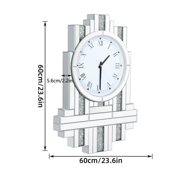 Mercer41 Marjoe Glass Wall Clock Wayfair